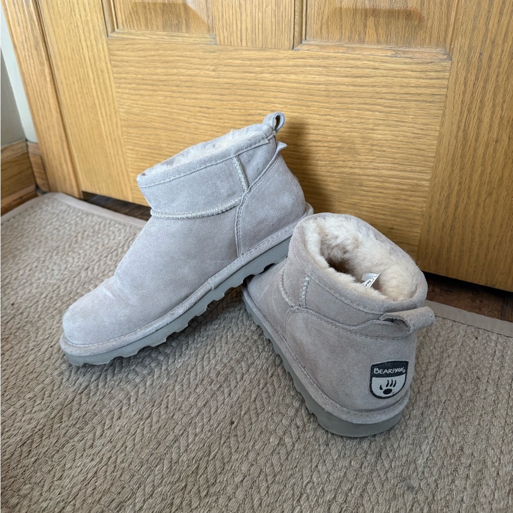 Bearpaw Gray Suede Boots